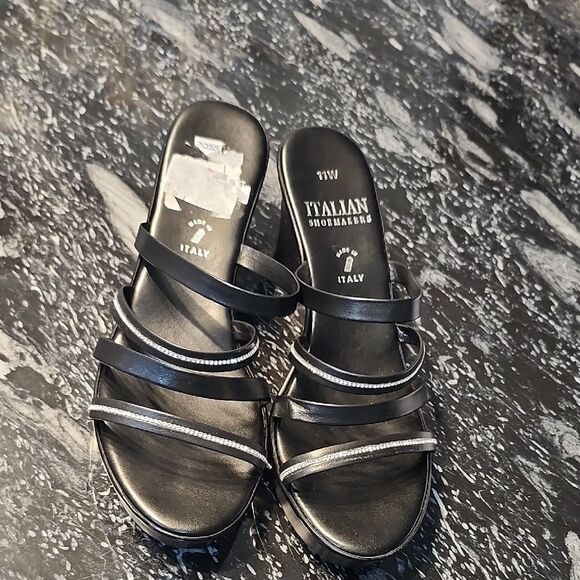 NEW CONTESSA ITALIAN LEATHER ITALIAN S OPEN-TOE DESIGN AND MULTIPLE STRAPS G1 - Picture 1 of 15